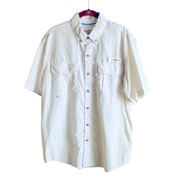 Magellan Men's White Vented Fishing Shirt Size Medium 4 0440 - Picture 2 of 8
